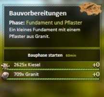 Mineralarsenal Phase 1 Fundament und Pflaster