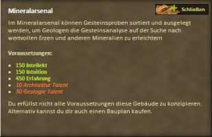 Bauplan Mineralarsenal