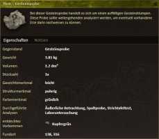 Gesteinsprobe Kupfergrün analysiert