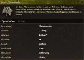 Pflanzenprobe Blutschierker identifiziert