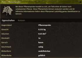 Pflanzenprobe Dornennymphe identifiziert