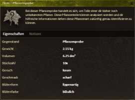 Pflanzenprobe Männertreu identifiziert